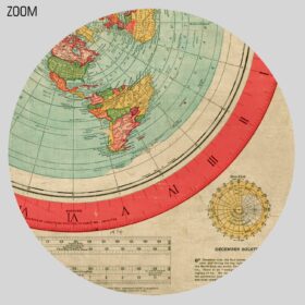 Printable Flat Earth Gleason's vintage map, alternative science poster - vintage print poster