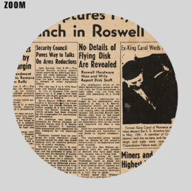 Printable Roswell UFO Incident 1947 newspaper poster - vintage print poster