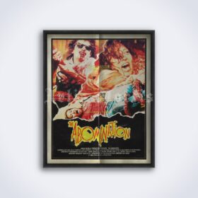 Printable The Abomination 1986 vintage splatter horror b-movie poster - vintage print poster