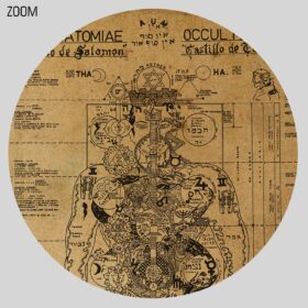 Printable Occult Anatomy, Anatomiae Occultii esoteric kabbalah poster - vintage print poster