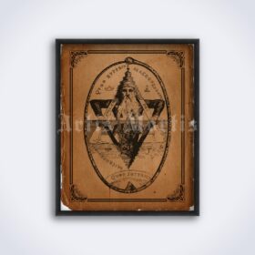 Printable As above, so below Solomon Seal occult art by Eliphas Levi - vintage print poster