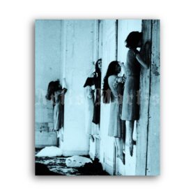 Printable Girls on the wall photo - Bluebeard, Russian mental institution - vintage print poster