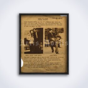 Printable Bonnie and Clyde Wanted poster 1930s crime, outlaw, bank robber - vintage print poster