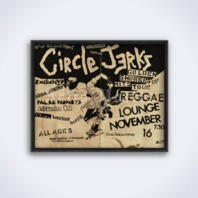 Printable Circle Jerks 1983 hardcore punk rock concert flyer poster - vintage print poster