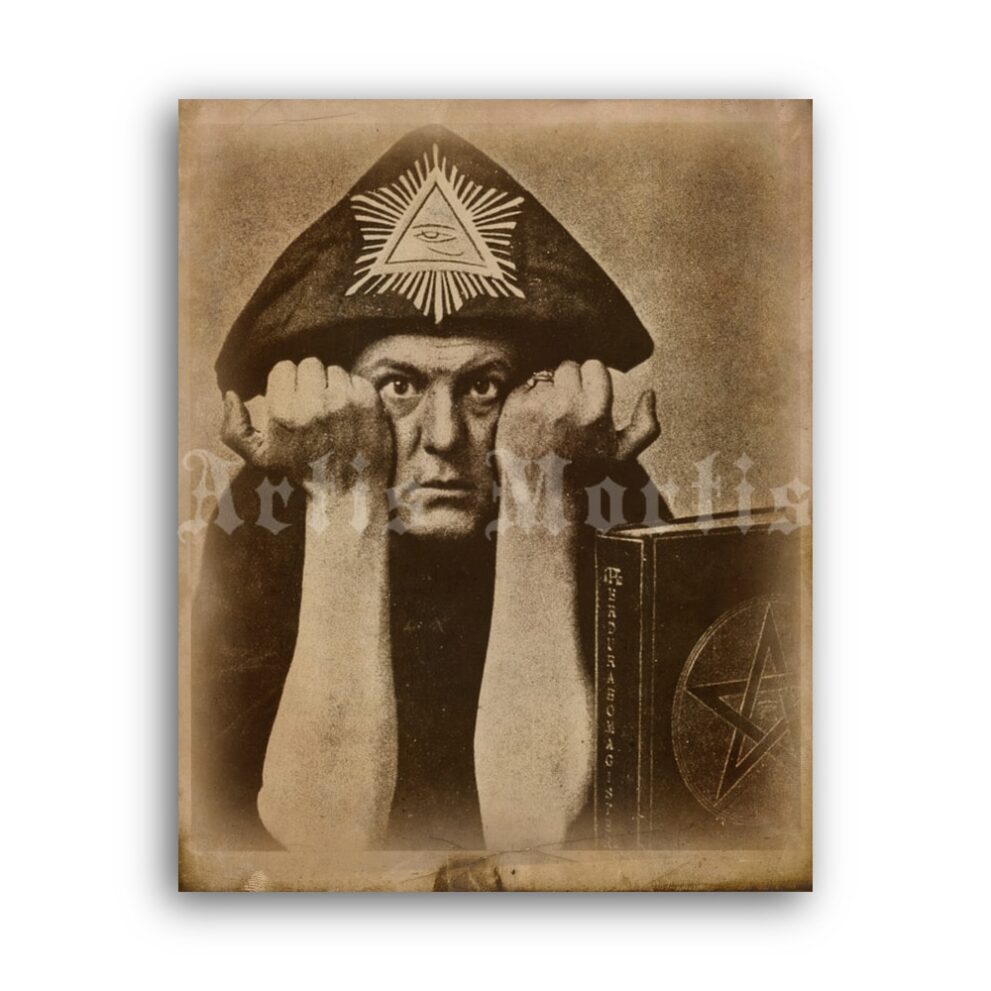 Printable Aleister Crowley occultist magick antique photo - vintage print poster