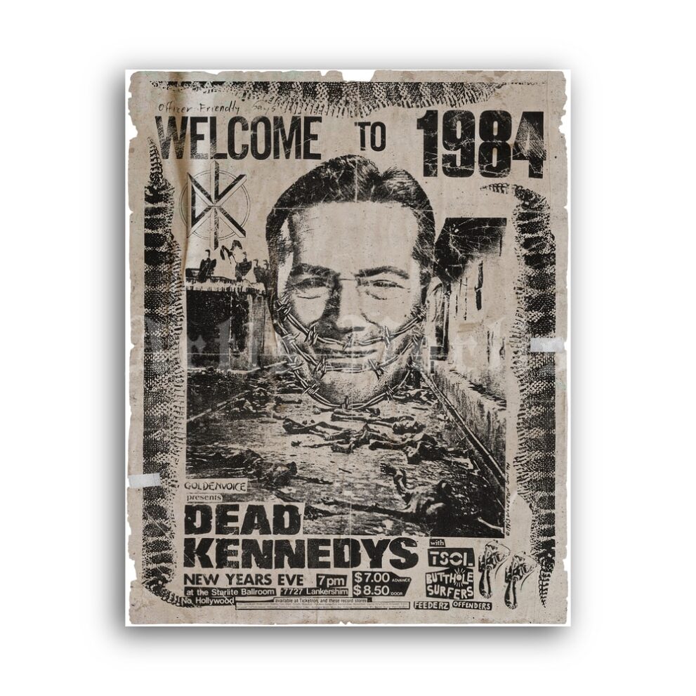 Printable Dead Kennedys - Welcome to 1984 - punk rock, hardcore flyer - vintage print poster