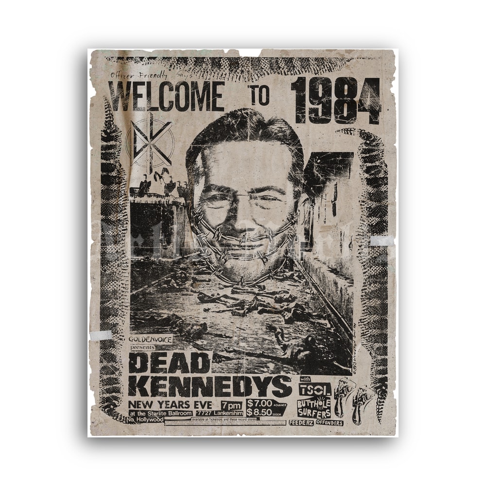 Welcome To 1984 Vintage Concert Poster Dead Kennedy's