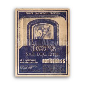 Printable The Doors - Jim Morrison the last concert flyer poster - vintage print poster