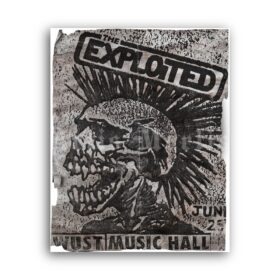 Printable The Exploited - Let's start a war flyer, vintage punk rock poster - vintage print poster