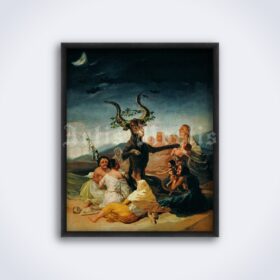 Printable Witches Sabbath painting by Francisco Goya - witchcraft art - vintage print poster