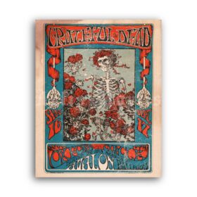 Printable Grateful Dead at Avalon Ballroom 1966 classic rock music poster - vintage print poster