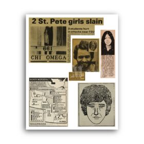 Printable Ted Bundy Newspaper clippings  Set 1 - vintage print poster