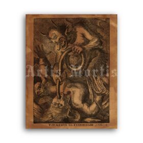 Printable Tormento da eternidade - Hell torture punishment medieval art - vintage print poster
