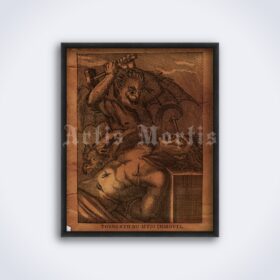 Printable Tormento do sitio immovel - Hell torture punishment medieval art - vintage print poster