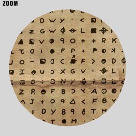 Printable Zodiac Killer Cipher letter cryptogram serial killer poster - vintage print poster