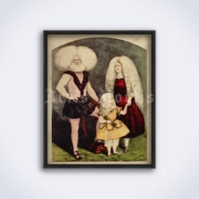 Printable Wonderful Albino Family antique circus freak show poster - vintage print poster