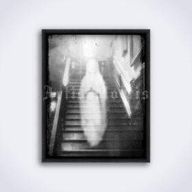 Printable Ghost, spirit vintage photo - Brown Lady of Raynham Hall - vintage print poster