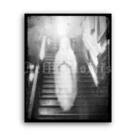 Printable Ghost, spirit vintage photo - Brown Lady of Raynham Hall - vintage print poster