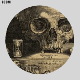 Printable Skull and Candles - memento mori art by Gerhart Altzenbach - vintage print poster