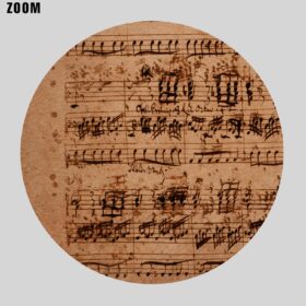 Printable Johann Sebastian Bach - Organ Concerto handwritten score - vintage print poster