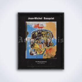 Printable Jean-Michel Basquiat 1993 graffiti art exhibition poster - vintage print poster