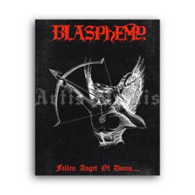 Printable Blasphemy - Fallen Angel of Doom 1990 album poster - vintage print poster