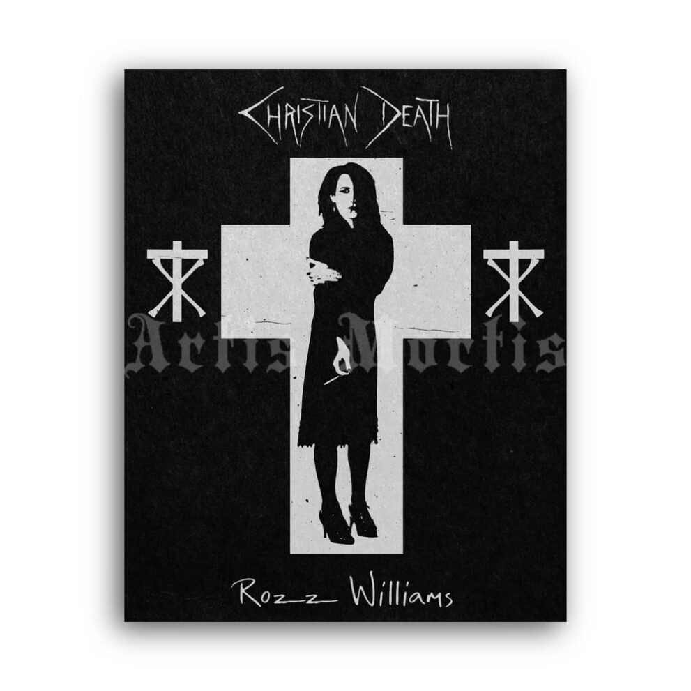 Printable Christian Death Rozz Williams vintage rock post-punk poster - vintage print poster