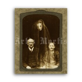 Printable Spirit of daughter, ghost - spiritualism photo by Edouard Buguet - vintage print poster