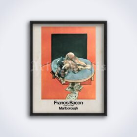 Printable Francis Bacon - vintage 1980 art exhibition poster - vintage print poster