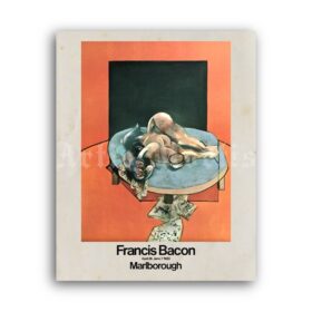 Printable Francis Bacon - vintage 1980 art exhibition poster - vintage print poster