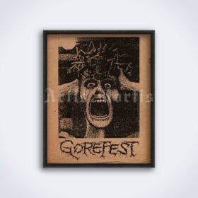 Printable Gorefest - Horrors In A Retarded Mind poster, metal music print - vintage print poster