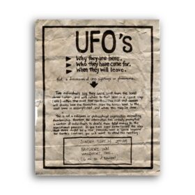 Printable Heaven's Gate cult UFO ufology Marshall Applewhite flyer poster - vintage print poster