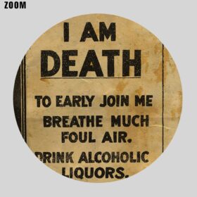 Printable I am Death broadside - Indiana State Board of Health poster - vintage print poster