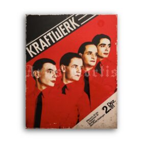 Printable Kraftwerk - Die Mensch-Maschine electronic music concert poster - vintage print poster