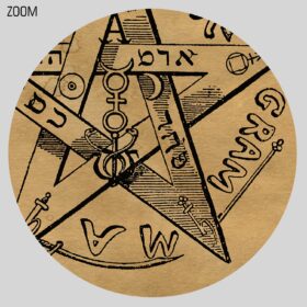 Printable Tetragrammaton, Name of God - esoteric pentagram poster - vintage print poster