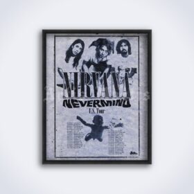 Printable Nirvana - Nevermind US tour 1991 promo poster - vintage print poster
