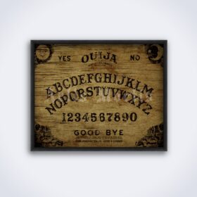 Printable Old Ouija board - spiritualism, channeling, spiritism poster - vintage print poster