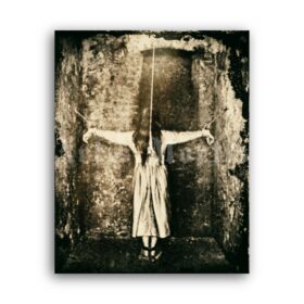 Printable Psychiatric torture chamber in mental hospital antique photo - vintage print poster