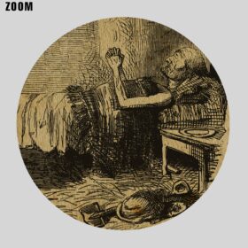 Printable Death - the Poor Man's Friend - Victorian illustration poster - vintage print poster