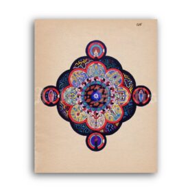 Printable Mandala - mystic, spiritual, alchemical art by Carl Gustav Jung - vintage print poster