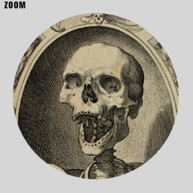 Printable Laughing Skeleton, Vanitas skull - medieval art poster - vintage print poster