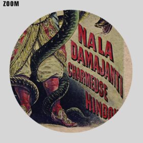 Printable Nala Damajanti - Hindu snake charmer Folies Bergere poster - vintage print poster