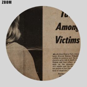 Printable Charles Manson - murder of actress Sharon Tate murder newspaper poster - vintage print poster
