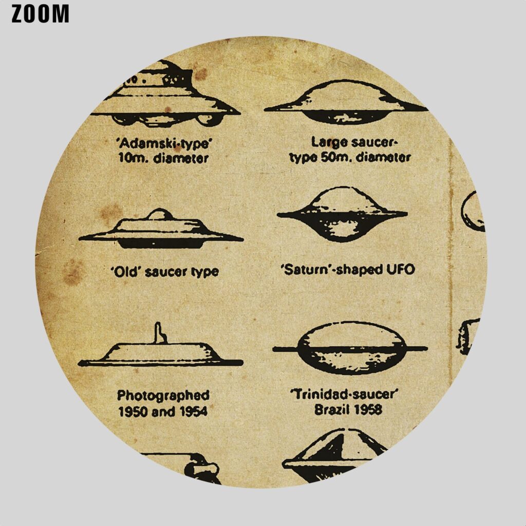 UFO Identification Chart FRIDGE MAGNET Limited Edition postcard size 
