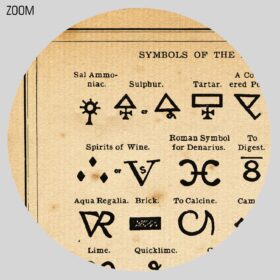 Printable Alchemist Symbols tab by Agrippa - alchemy art poster - vintage print poster