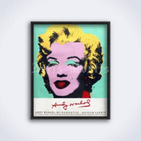 Printable Andy Warhol - 1989 vintage pop art exhibition poster - vintage print poster
