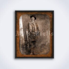 Printable Billy the Kid antique photo - Old West crime, outlaw poster - vintage print poster