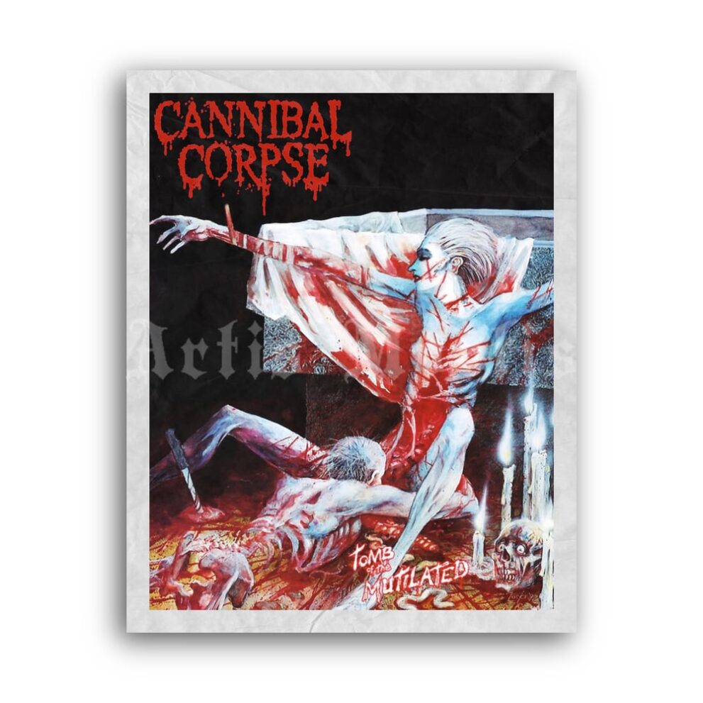 Printable Cannibal Corpse - Tomb of the Mutilated 1992 album poster - vintage print poster