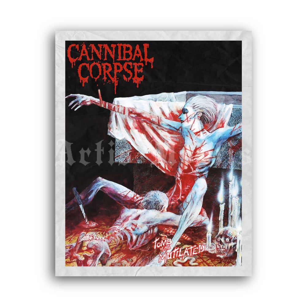 Printable Cannibal Corpse - Tomb of the Mutilated 1992 album poster