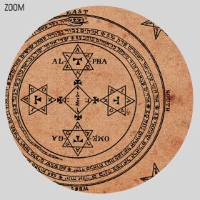 Printable Magic Circle of King Solomon - Lesser Key, Goetia art poster - vintage print poster